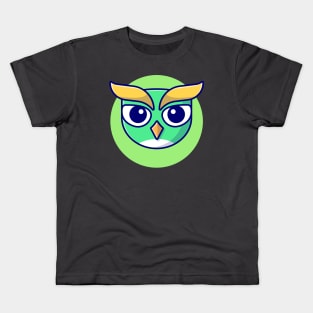 Cute Owl Cartoon Vector Icon Illustration Kids T-Shirt